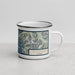 Right View Custom Glacier Bay Alaska Map Enamel Mug in Woodblock