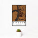 12x18 Glasgow Missouri Map Print Portrait Orientation in Ember Style With Small Cactus Plant in White Planter