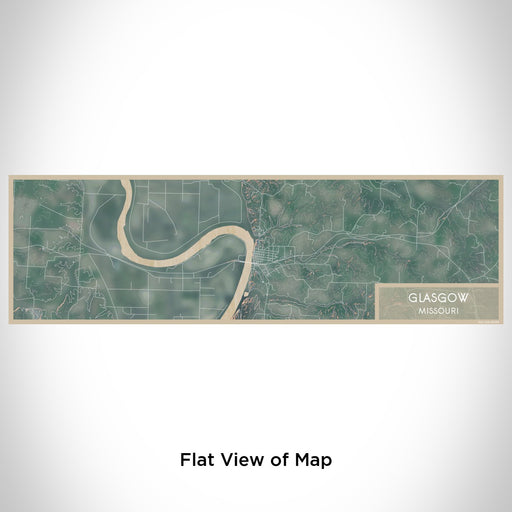 Flat View of Map Custom Glasgow Missouri Map Enamel Mug in Afternoon