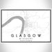 Glasgow Missouri Map Print Landscape Orientation in Classic Style With Shaded Background