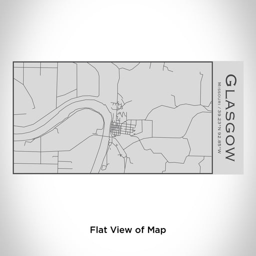 Rendered View of Glasgow Missouri Map Engraving on 17oz Stainless Steel Insulated Cola Bottle