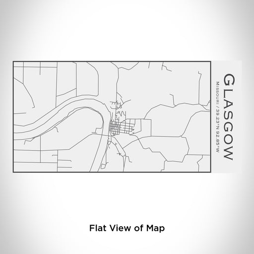 Rendered View of Glasgow Missouri Map Engraving on 17oz Stainless Steel Insulated Cola Bottle in White