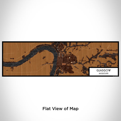 Flat View of Map Custom Glasgow Missouri Map Enamel Mug in Ember