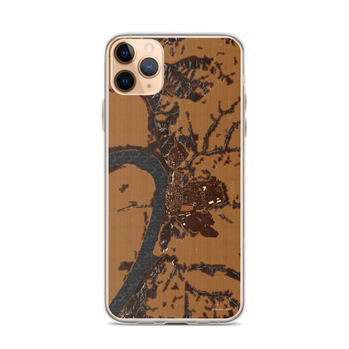 Custom iPhone 11 Pro Max Glasgow Missouri Map Phone Case in Ember