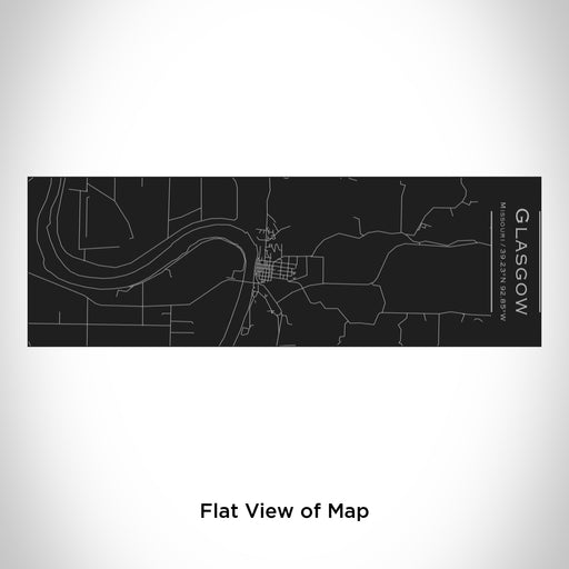 Rendered View of Glasgow Missouri Map Engraving on 10oz Stainless Steel Insulated Cup with Sliding Lid in Black