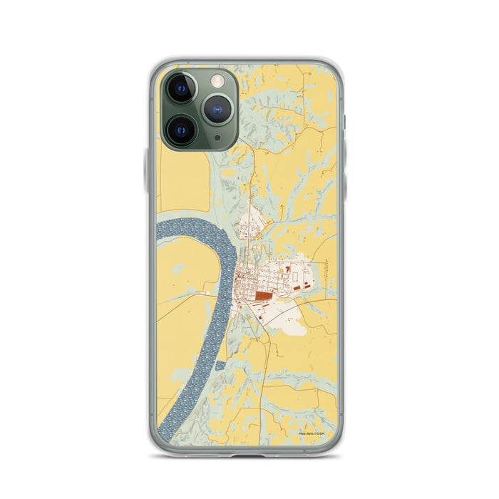 Custom iPhone 11 Pro Glasgow Missouri Map Phone Case in Woodblock