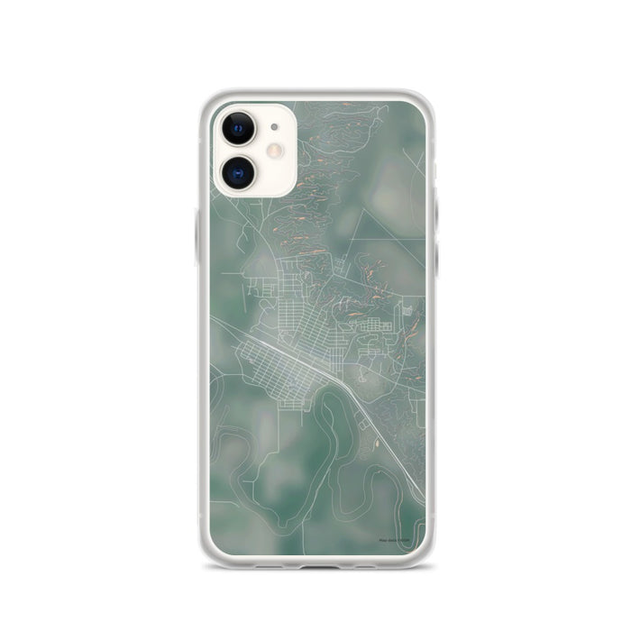 Custom iPhone 11 Glasgow Montana Map Phone Case in Afternoon