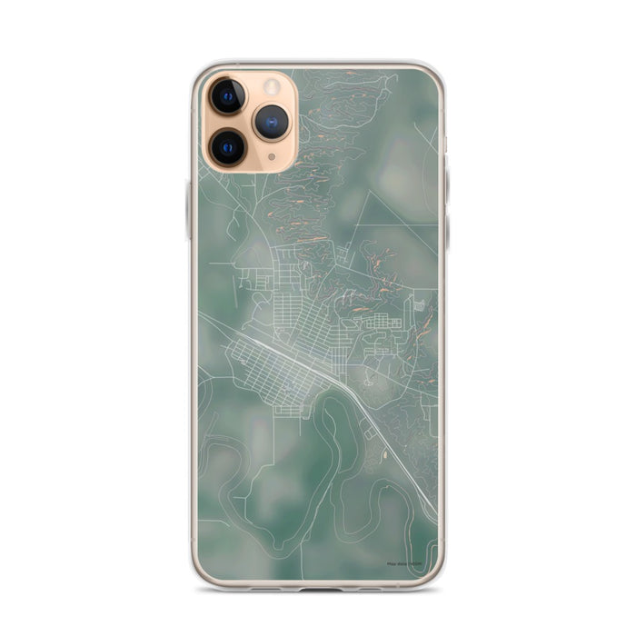 Custom iPhone 11 Pro Max Glasgow Montana Map Phone Case in Afternoon