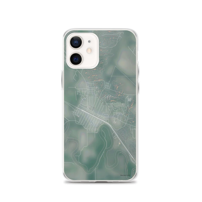 Custom iPhone 12 Glasgow Montana Map Phone Case in Afternoon