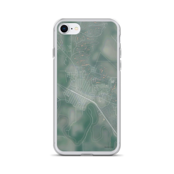 Custom iPhone SE Glasgow Montana Map Phone Case in Afternoon