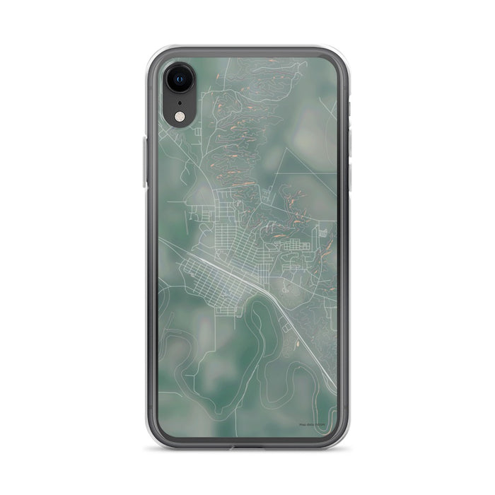 Custom iPhone XR Glasgow Montana Map Phone Case in Afternoon