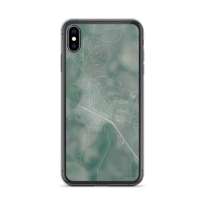 Custom iPhone XS Max Glasgow Montana Map Phone Case in Afternoon