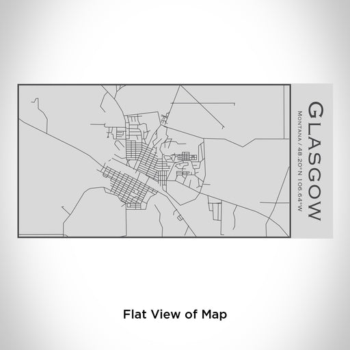 Rendered View of Glasgow Montana Map Engraving on 17oz Stainless Steel Insulated Cola Bottle