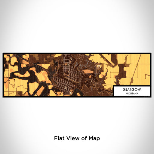 Flat View of Map Custom Glasgow Montana Map Enamel Mug in Ember