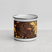 Front View Custom Glasgow Montana Map Enamel Mug in Ember