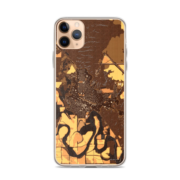 Custom iPhone 11 Pro Max Glasgow Montana Map Phone Case in Ember