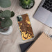 Custom Glasgow Montana Map Phone Case in Ember on Table with Laptop and Plant