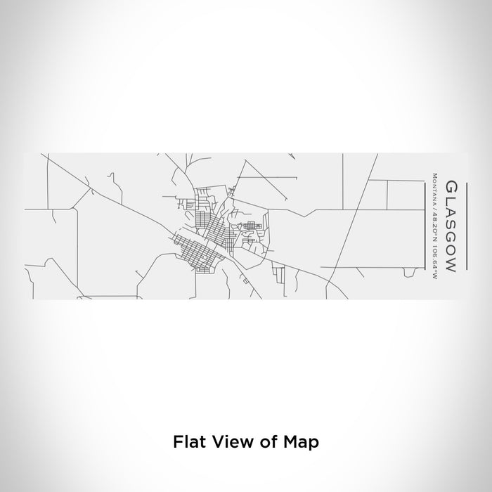 Rendered View of Glasgow Montana Map Engraving on 10oz Stainless Steel Insulated Cup with Sliding Lid in White
