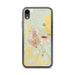 Custom iPhone XR Glasgow Montana Map Phone Case in Woodblock