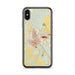 Custom iPhone X/XS Glasgow Montana Map Phone Case in Woodblock