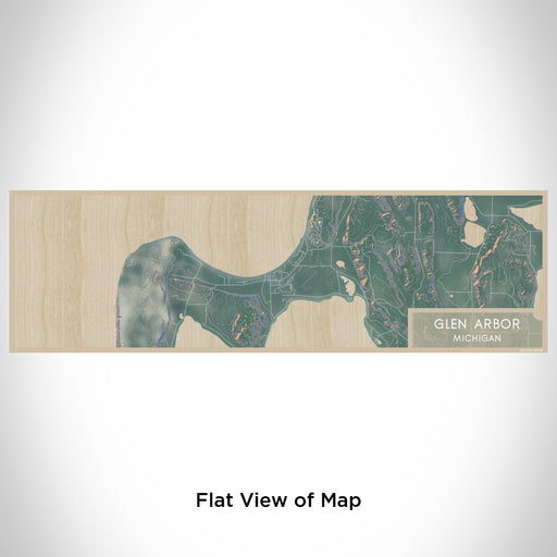 Flat View of Map Custom Glen Arbor Michigan Map Enamel Mug in Afternoon