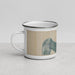 Left View Custom Glen Arbor Michigan Map Enamel Mug in Afternoon