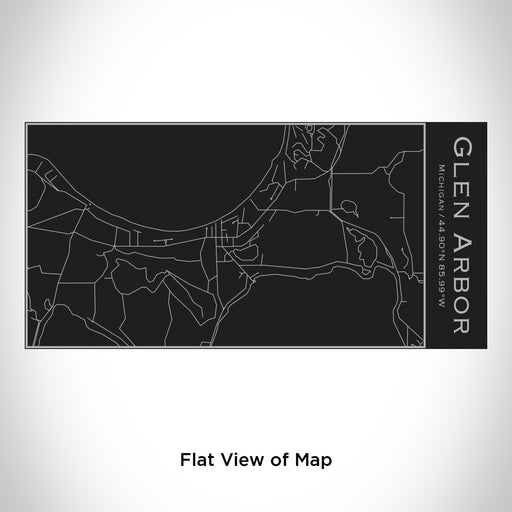 Rendered View of Glen Arbor Michigan Map Engraving on 17oz Stainless Steel Insulated Cola Bottle in Black