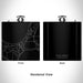 Rendered View of Glen Arbor Michigan Map Engraving on 6oz Stainless Steel Flask in Black