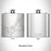 Rendered View of Glen Arbor Michigan Map Engraving on 6oz Stainless Steel Flask