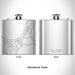 Rendered View of Glen Arbor Michigan Map Engraving on 6oz Stainless Steel Flask