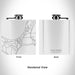Rendered View of Glen Arbor Michigan Map Engraving on 6oz Stainless Steel Flask in White