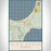 Glen Arbor Michigan Map Print Portrait Orientation in Woodblock Style With Shaded Background