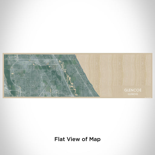 Flat View of Map Custom Glencoe Illinois Map Enamel Mug in Afternoon