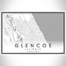 Glencoe Illinois Map Print Landscape Orientation in Classic Style With Shaded Background
