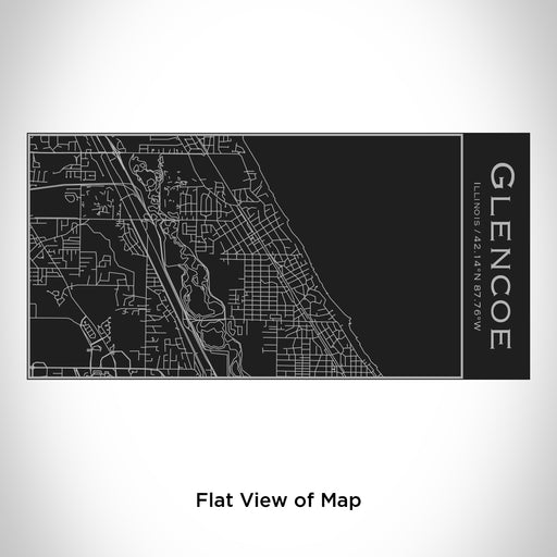 Rendered View of Glencoe Illinois Map Engraving on 17oz Stainless Steel Insulated Cola Bottle in Black