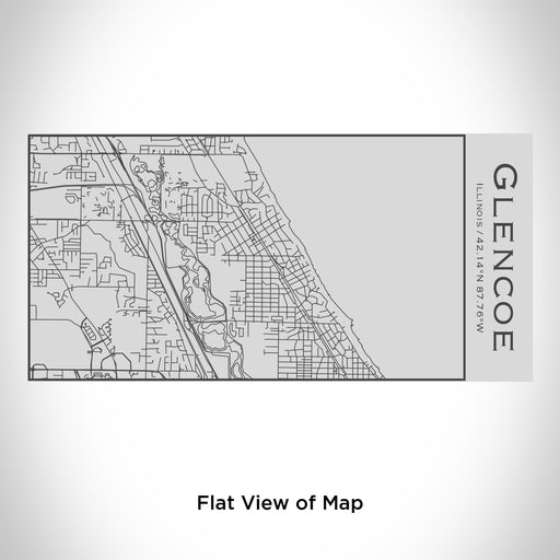 Rendered View of Glencoe Illinois Map Engraving on 17oz Stainless Steel Insulated Cola Bottle