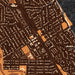 Glencoe Illinois Map Print in Ember Style Zoomed In Close Up Showing Details
