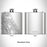 Rendered View of Glencoe Illinois Map Engraving on 6oz Stainless Steel Flask