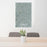 24x36 Glendale Arizona Map Print Portrait Orientation in Afternoon Style Behind 2 Chairs Table and Potted Plant