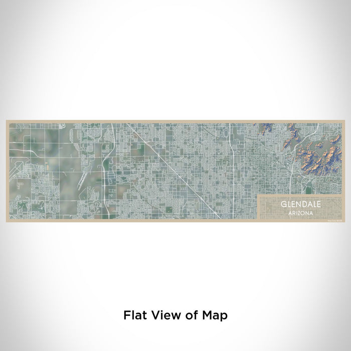 Flat View of Map Custom Glendale Arizona Map Enamel Mug in Afternoon