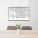 24x36 Glendale Arizona Map Print Landscape Orientation in Classic Style Behind 2 Chairs Table and Potted Plant