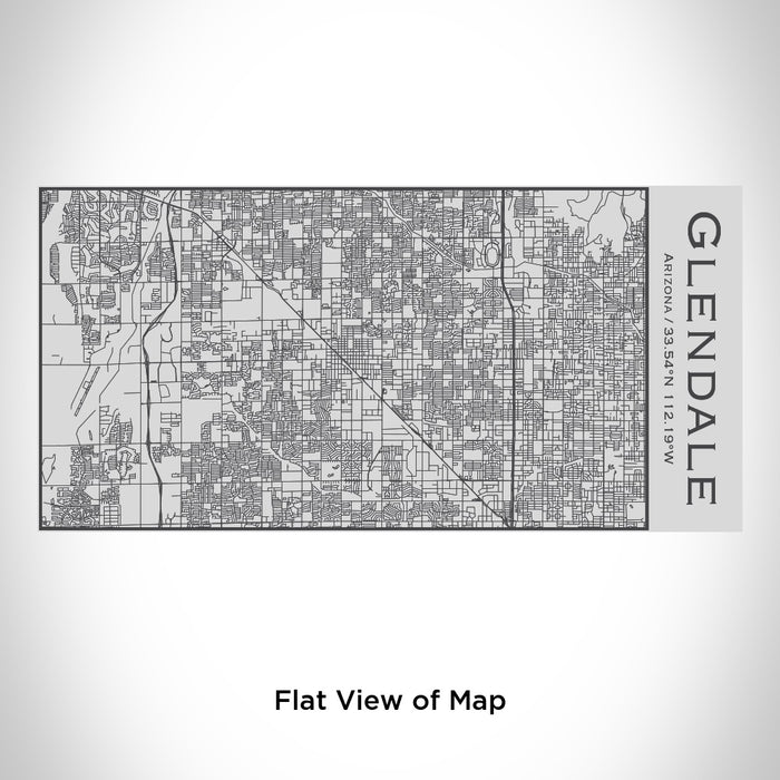 Rendered View of Glendale Arizona Map Engraving on 17oz Stainless Steel Insulated Cola Bottle