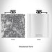 Rendered View of Glendale Arizona Map Engraving on 6oz Stainless Steel Flask in White