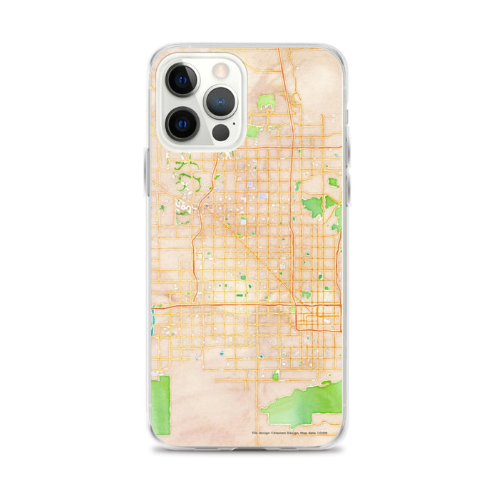 Custom Glendale Arizona Map iPhone 12 Pro Max Phone Case in Watercolor