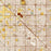 Glendale Arizona Map Print in Woodblock Style Zoomed In Close Up Showing Details