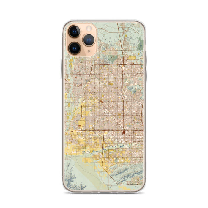 Custom Glendale Arizona Map Phone Case in Woodblock