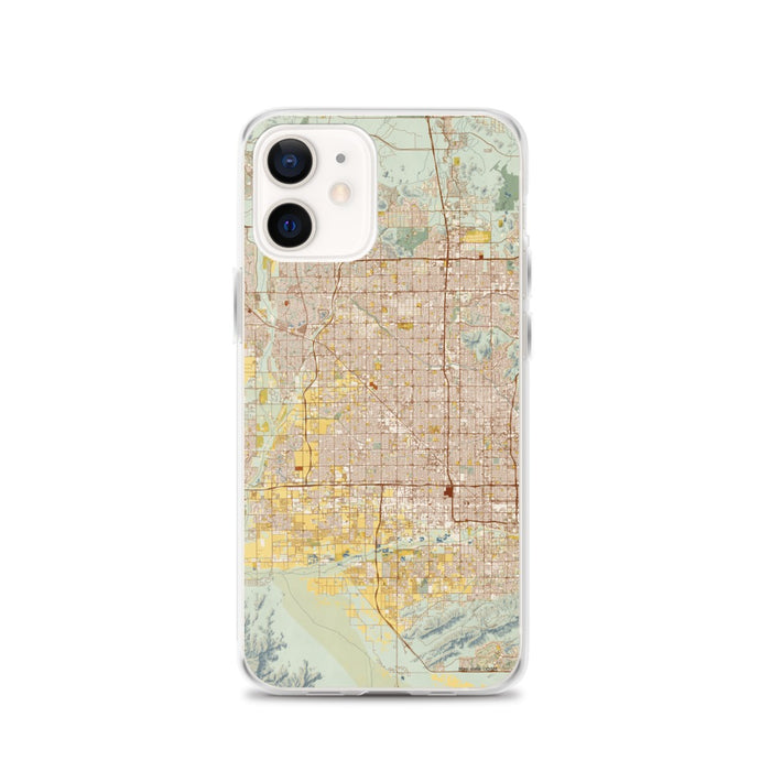 Custom Glendale Arizona Map iPhone 12 Phone Case in Woodblock