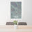 24x36 Glendale California Map Print Portrait Orientation in Afternoon Style Behind 2 Chairs Table and Potted Plant