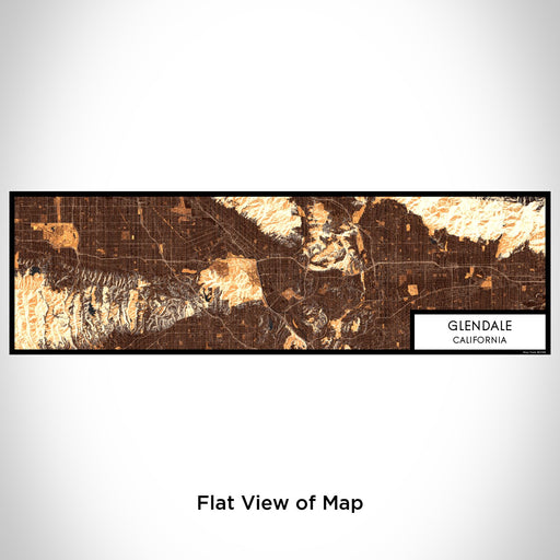 Flat View of Map Custom Glendale California Map Enamel Mug in Ember