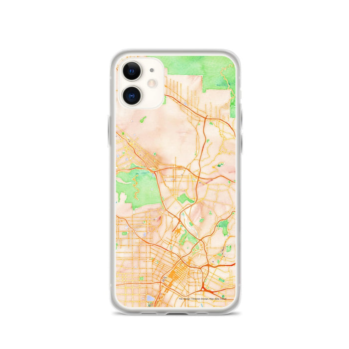 Custom Glendale California Map Phone Case in Watercolor